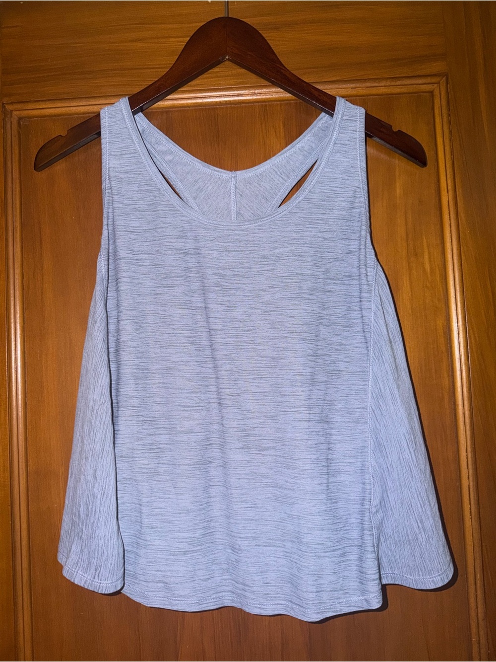 Old Navy Light Blue Heathered Scoop Neck Tank Top